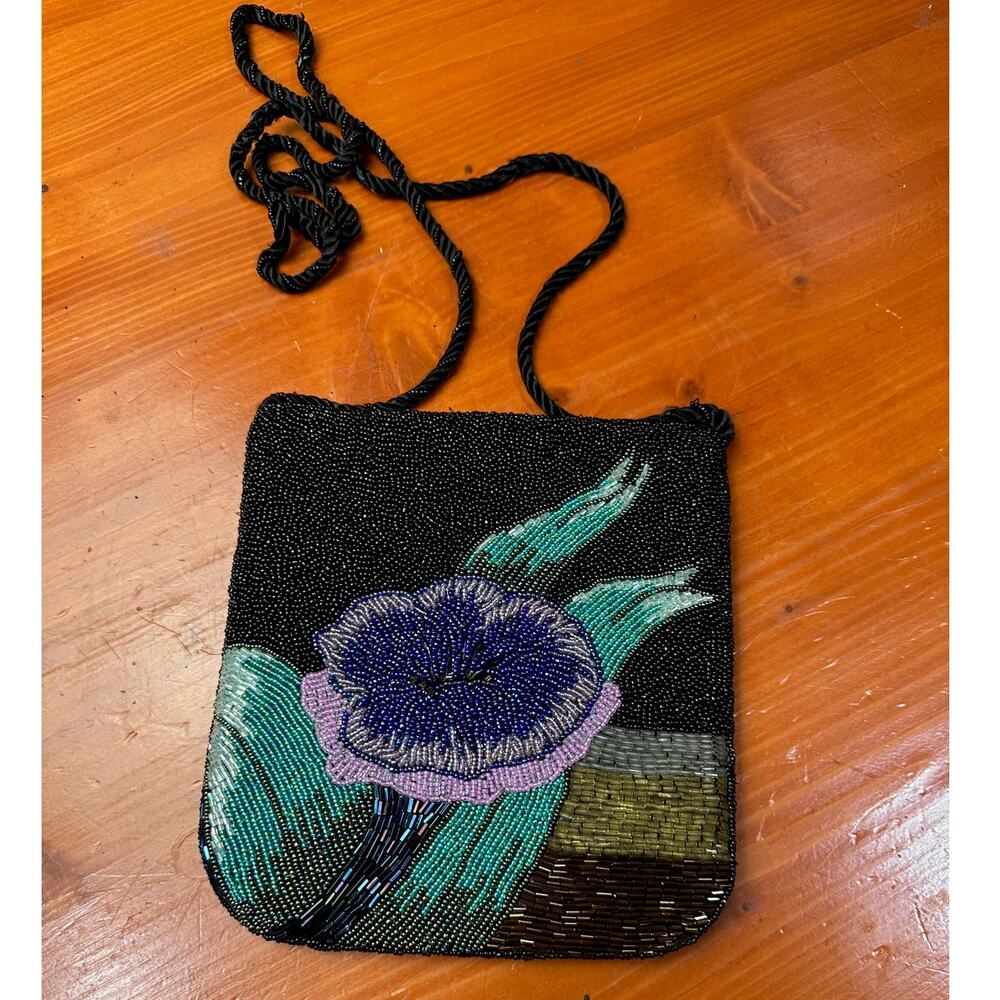 Vintage Patrick Sweeney 'the last tulip company' Beaded Bag